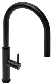 Drezová batéria SAT s vyťahovacou spŕškou, 2 prúdy čierna SATBSD286C, 1 ks