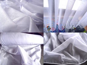 Dekorstudio Biela záclona ENZO s olovkom - š. 350 cm x v. 245 cm