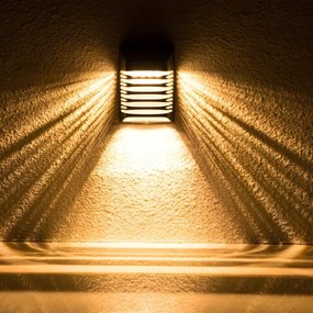 Ecolamp Exteriérové solárne nástenné LED svietidlo Strip, 1x LED 0,12w, čierna