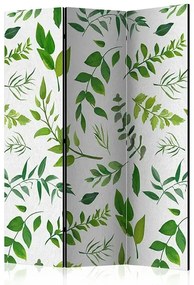 Paraván - Green Twigs [Room Dividers] Veľkosť: 135x172, Verzia: Jednostranný