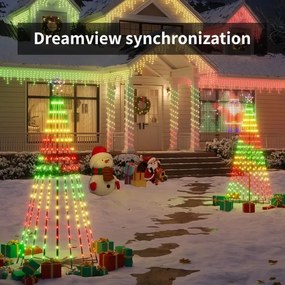 Govee-LED RGBIC Vianočný stromček s hviezdou LED/15W/230V IP65 1,8m Matter Wi-Fi