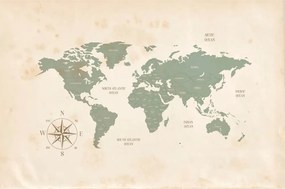 Samolepiaca tapeta jednoduchá mapa sveta