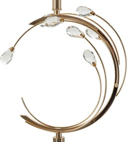 Stojacia lampa Bruxelles 160 cm čierna/zlatá