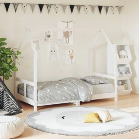Rám detskej postele biely 80x160 cm masívna borovica 835725