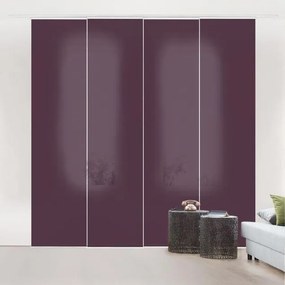 MANUFACTURER -  Súprava posuvnej záclony - Aubergine - 4 panely