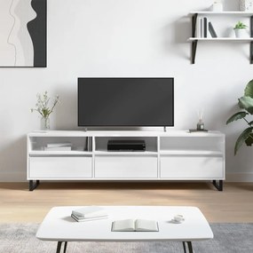TV skrinka lesklá biela 150x30x44,5 cm kompozitné drevo 831302
