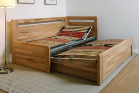 BMB TANDEM ORTHO bez roštov 90 x 200 cm - rozkladacia posteľ z bukového masívu bez podrúčok, buk masív