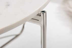Dizajnový konferenčný stolík Tristen 62 cm mramor biely