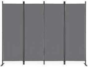 Skladacia záhradná zástena 4-panelová, 167x216 cm, sivá, MultiGarden