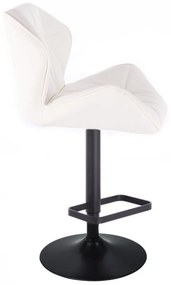 LuxuryForm Barová stolička MILANO na čiernom tanieri - biela