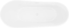 Mexen Dora, voľne stojaca vaňa 160 x 75 cm, biela, biely prepad, 52071607500-20