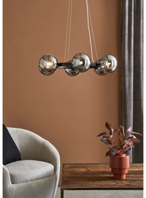 Závesné svietidlo s čiernou konštrukciou Markslöjd Circle 6L