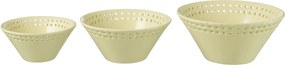 3ks žltá keramická miska Hella Yellow - Ø14*6 / Ø17*7 / Ø19*9 cm
