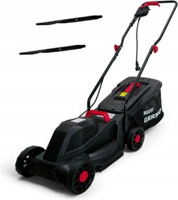 Elektrická Kosačka Na Trávu German 2200W Nôž 32 CM, Ľahká, Veľký Kôš 32 L