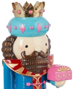 X-MAS Soška kráľa Kašpara 20 cm - modrá
