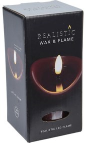 LED Sviečka tmavočervená, 1x LED, 7 x 12,5 cm, 2x AA