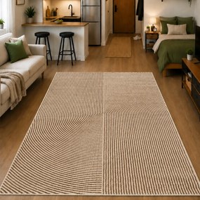 Angel Carpet, Kusový koberec Zafiro 19 Gold, 60x110, žltá, kancelária