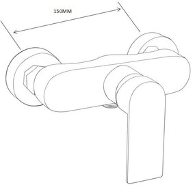 Mexen Tord sprchový set s dažďovou sprchou a sprchovou batériou Royo, čierna matná, 72240200-70