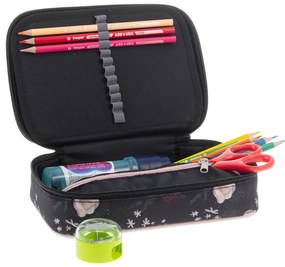 Peračník 1zip poschodový Flowery Black ARS UNA