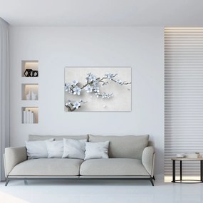 Obraz modrých kvetov (90x60 cm)