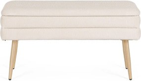 Biela polstrovaná lavica Olga – Bizzotto