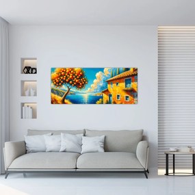 Obraz - Dom s pomarančmi II. (120x50 cm)