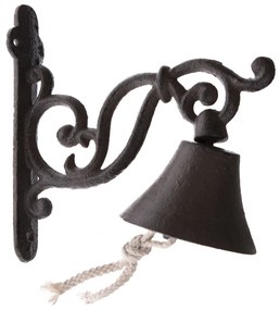 Litinový zvonček Sinai čierny, 17 x 8 cm