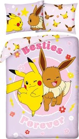 Halantex Obliečky z mikrovlákna 140x200 + 70x90 cm - Pokémon "Besties Forever"