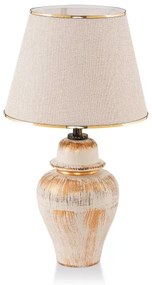 Stolná lampa RAMZES 1xE27/40W/230V krémová/zlatá