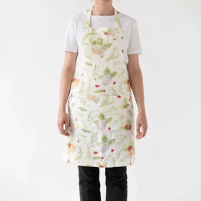 Vianočné ľanová zástera Linen Tales Daily Apron Merry, 80 x 55 cm