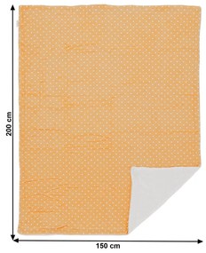 Tempo Kondela Obojstranná baránková deka, béžová/bodky, 150x200cm, ARDLE TYP2