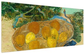 Obraz - Vincent van Gogh, Still Life of  Oranges and Lemons with  Blue Gloves, reprodukcia (120x50 cm)