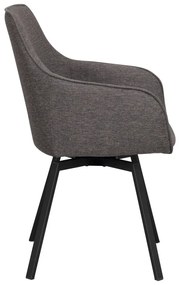 Sivé čalúnené jedálenské kreslá v súprave 2 ks Alison – Rowico