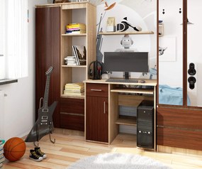PC stolík Jaloms  (dub sonoma + wenge). Vlastná spoľahlivá doprava až k Vám domov. 1069701