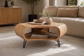 Dizajnový konferenčný stolík Lorelei 90 cm prírodné mango