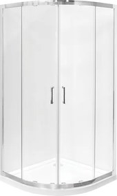 Besco Štvrťkruhový sprchovací kút MODERN HR 80x80 (90x90), výška 185 cm - bez vaničky BESCO-Rozmery: 80x80, BESCO-Profily: profily: chróm, výplň: gra…