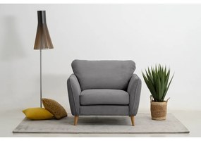 Tmavosivé menčestrové kreslo Paris – Scandic