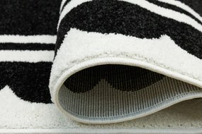 Detský koberec LIMA M138A čierny / biely