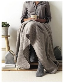 Svetlosivý pléd s podielom bavlny Euromant Ruby, 140 × 180 cm