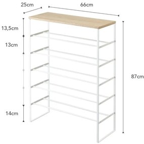 Biela kovová skrinka na topánky Tower – YAMAZAKI