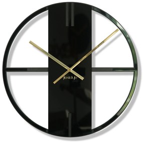 Dekorstudio Nástenné kovové hodiny UNIQUE čierne