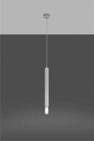 Biele kovové závesné svietidlo ø 8 cm Vittoria – Sollux