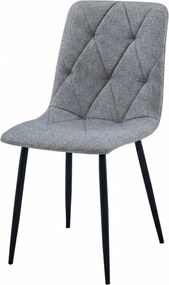 Sivá stolička LIBRA PLATINUM GREY s čiernymi nohami