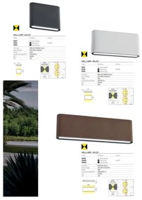 Redo 9622 - vonkajšie nástenné LED svietidlo KLIPPE LED/13W/230V 3000K IP54 biele