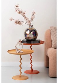 Kovový okrúhly odkladací stolík ø 40 cm Zig Zag – Leitmotiv