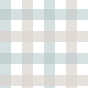 Tapeta kostkovaná modrá střední 280x100 cm