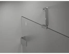 Mexen Lunar Duo výklopný sprchový kút 85 x 70 cm, 8mm číre sklo, chrómový profil, 834-085L-070P-01-00