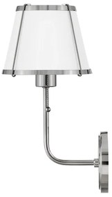Hinkley HK-CLARKE1-PN-WH - Nástenná lampa CLARKE 1xE27/40W/230V chróm/biela