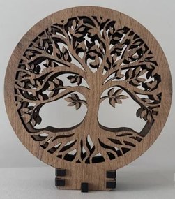 Drevená lampička na nočný stolík Strom