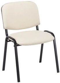4x Stohovateľná konferenčná stolička Ken koženka - Krémová